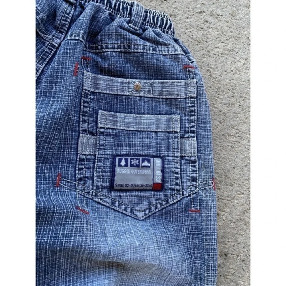 St Johns Bay Shorts‎ Boys Small Denim Cargo Cordura Elastic Waist Outdoor Rugged